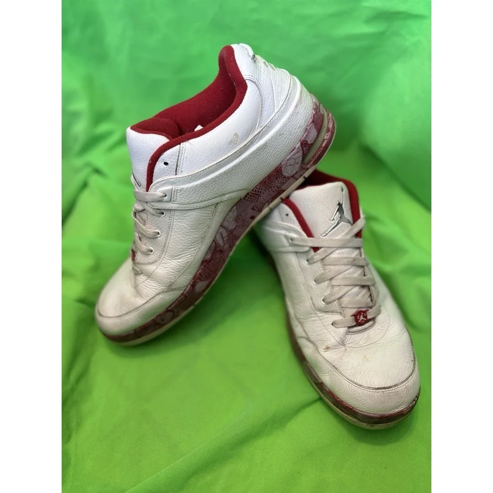 Air Jordan 87 Classic Retro Basketball Sneaker White/Red Size 13 Mens 317770-106